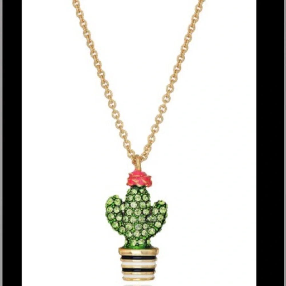 kate spade Gold and Green Cactus Necklace - Picture 2 of 2